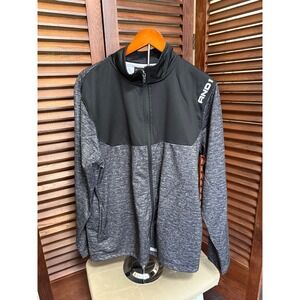 AND1 Mens Full Zip Track Jacket Charcoal Heather Black XL